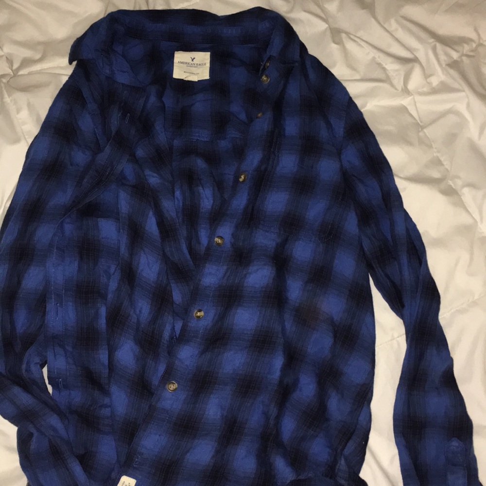 american eagle blue flannel